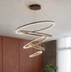LED люстра Олимпия PJ812С-5 20+30+40+80+100см (5 колец) Коричневая - изображение 1