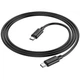 Кабель HOCO X88 Gratified Type-C to Type-C 60W charging data cable 1м 3А Black (6931474783363) - зображення 3