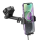 Автомобильный держатель автодержатель HOCO HW5 Journey wireless fast charging car holder center console Black (6942007601450) - изображение 3
