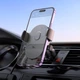 Автомобильный держатель автодержатель HOCO H18 Mighty one-button car holder air outlet Black (6942007601573) - изображение 6
