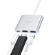 USB-хаб HOCO HB14 Easy use Type-C Adapter Type-C to USB3.0+HDMI+PD Silver (6931474725790) - изображение 6