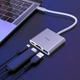 USB-хаб HOCO HB14 Easy use Type-C Adapter Type-C to USB3.0+HDMI+PD Silver (6931474725790) - изображение 8