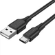 Кабель Vention USB 2.0 AM-Type-C M 1 м 3A 18W PVC Black (CTHBG) - изображение 1