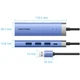 Хаб USB 3.0 -> 3xUSB 3.0/RJ45/USB-C Hub Blue Aluminum Alloy 5-in-1 Vention - зображення 4