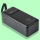 Портативная батарея PX52ІD повербанк 50000 mAh с фонариком павер бенк с быстрой зарядкой для телефона, Черный - изображение 1