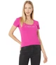 Футболка bebe Bebe Logo Ribbed Tee Magenta, L (48) (11481559) - зображення 1