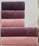 Набор махровых турецких полотенец Zeron 50х90 3 штуки + 70х140 3 штуки Microcotton Puanli Desen - изображение 4