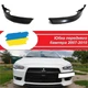 Накладки на бампер Mitsubishi Lancer плавники канарды черного цвета 2шт стеклопластик под покраску - изображение 1
