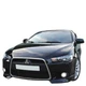 Накладки на бампер Mitsubishi Lancer плавники канарды черного цвета 2шт стеклопластик под покраску - изображение 3