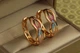 Серьги Xuping Jewelry колечки Дели 2,6 см золотистые - изображение 2