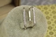 Сережки Xuping Jewelry квадратна доріжка камені посередині 2.7 см сріблясті - зображення 3