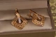 Сережки Xuping Jewelry ромб із грецьким візерунком 2,8 см золотисті - зображення 2