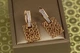 Серьги Xuping Jewelry две дорожки с ажурными прямоугольниками 2,8 см золотистые - изображение 1