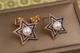 Серьги гвоздики Xuping Jewelry звезда с жемчужиной 2 см золотистые - изображение 1