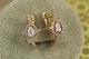 Серьги Xuping Jewelry Капелька в ободке с шипами 2 см золотистые - изображение 2