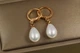 Сережки підвіски Xuping Jewelry крапельки з перлами 2,9 см золотисті - зображення 1