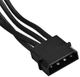 Кабель SilverStone PP07-BTSB 4Pin Molex > 4x SATA 0.32 м Black (SST-PP07-BTSB) - зображення 3