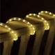 Вулична гірлянда дюралайт, 10м, 600 LED, квадратний, від мережі 220V, статичний режим, 3-жильний провід, IP68, Теплий белий - зображення 3