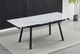 Стол обеденный раскладной MADRID CERAMIC 120(180)*85 белый глянец / черный каркас Intarsio - изображение 3