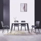 Стіл обідній KING CERAMIC 140*80 білий глянець/чорний мат Intarsio - зображення 5