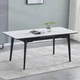 Стол обеденный раскладной BERLIN CERAMIC белый глянець / черный 140(180)X80 Intarsio - изображение 3