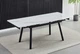 Стол обеденный раскладной MADRID CERAMIC 140(200)*85 белый глянец / черный каркас Intarsio - изображение 3