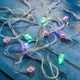 Світлодіодна гірлянда "Брильянти", 5м, 20 LED, режим мерехтіння, 220V, прозорий провід, Мультиколор - зображення 6