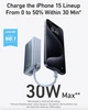 Универсальная батарея Anker Nano Power Bank 10,000mAh USB-C Cable PD 30W Max для iPhone 15 / 16 / 17 Series (A1259) - Ice Lake Blue - изображение 6