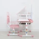 Детская парта Bambi M 5068-8-2 со стулом, регул.высота, розовый, подставка для книги, лампа - изображение 2