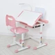Детская парта Bambi M 5068-8-2 со стулом, регул.высота, розовый, подставка для книги, лампа - изображение 4