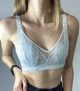 Кружевной топ для кормления грудью Лаура голубой XL - изображение 1