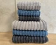 Набор махровых турецких полотенец Zeron 50х90 3 штуки + 70х140 3 штуки Microcotton Dalgali Desen - изображение 2