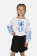 Вышиванка с длинным рукавом для девочки 134 цвет белый No Brand ЦБ-00246419 - изображение 1