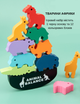 Розвиваюча іграшка балансир для дітей ANIMAL BALANCE дерев'яний конструктор головоломка Монтессорі тварини Африки різнобарвний 12 шт (24100008) - зображення 6