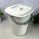 Квадратное пластиковое ведро с крышкой 9 л Белая Роза Smart Алеана - изображение 2