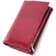 Кошелек Женский Три Сложения Из Лакированной Фактурной Натуральной Кожи St Leather Красный (282024) - изображение 2