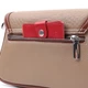 Стильная женская сумка с фактурным клапаном из натуральной кожи Vintage 22620 Бежевая - изображение 9
