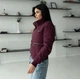 Демисезонная женская куртка UF-Fashion UF-32 48 бордовый - изображение 3