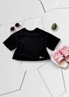 Дитяча футболка оверсайз для дівчинки Чорного кольору110-116см LittleJoys - зображення 1