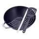 Казан Kamille KM-4807MR Wok чавунний 4,5 L з кришкою для плову з антипригарним покриттям для індукції і газу чорний (33-84-4807MR) - зображення 2