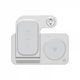 Бездротова зарядка WiWU 3в1 15W для iPhone/AirPods/Apple Watch Зарядна станція для телефону, навушників та годинника Швидка магнітна зарядка Біла - зображення 5