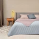 Покрывало на кровать Silhouette 220x240 IDEIA двухстороннее прочная стежка ткани антиаллергенное мята - изображение 1