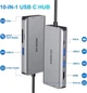 Хаб Mokin 10-1 100W для MacBook Pro/Air M/M2 (2022; 2021; 2020) 13 "; 15"; 16"/Huawei Matebook/ Xiaomi Air /Pro/Dell XPS 13, HP Spectre - зображення 1
