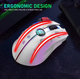 Беспроводная игровая мышь UrChoiceLtd X6 PRO, ультралегкая, сенсор Pixart PAW3325, до 12000 DPI, 2,4G/USB-C, 6 программируемых кнопок, аккумулятор 1000 мАч, для ПК/MAC/PS4/XBOX (белый) - изображение 7