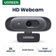 Вебкамера UGREEN CM778 для ноутбука та ПК Youtube Zoom Відеодзвінки 2K 30fps 2 мікрофони USB HD Camera Black (35626) - зображення 2