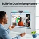 Вебкамера UGREEN CM778 для ноутбука та ПК Youtube Zoom Відеодзвінки 2K 30fps 2 мікрофони USB HD Camera Black (35626) - зображення 6
