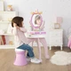Игровой набор Smoby Столик с зеркалом Дисней Принцессы Парикмахерская 2 в 1 со стульчиком и аксессуарами (320250) - изображение 3