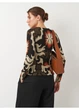 Джемпер H&M XS Коричневий 1153688_оранж.корич.хакі - зображення 3