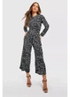 Комбинезон boohoo 36 Черно-белый HA5788_01 - изображение 1