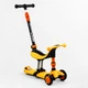 Самокат-велобіг 3в1 триколісний Best Scooter, PU колеса зі світлом, амортизатори, батьківська ручка. Orange (105657) - зображення 1